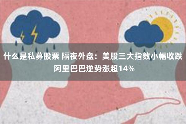 什么是私募股票 隔夜外盘：美股三大指数小幅收跌 阿里巴巴逆势涨超14%