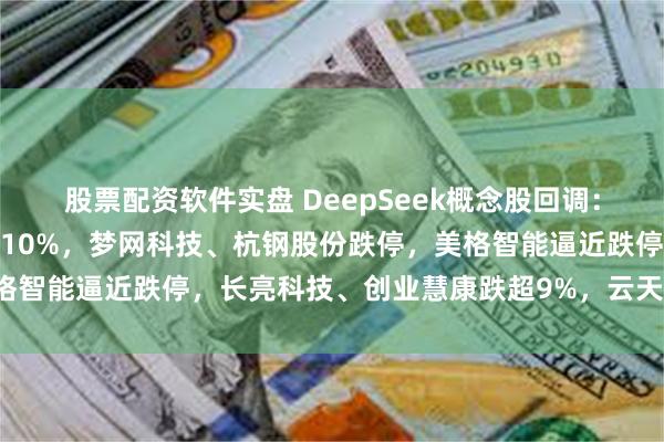 股票配资软件实盘 DeepSeek概念股回调：永信至诚、光环新网跌超10%，梦网科技、杭钢股份跌停，美格智能逼近跌停，长亮科技、创业慧康跌超9%，云天励飞跌超8%