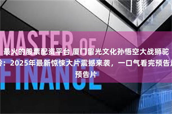 最火的股票配资平台 厦门留光文化孙悟空大战狮驼岭：2025年最新惊悚大片震撼来袭，一口气看完预告片